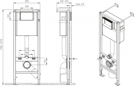 �������� Cersanit Delfi SET-DEL/Vec/TPL/Mo-Cm-w ��������� ������ Delfi + ����������� Vector + ������ ����� Movi