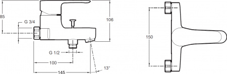  Jacob Delafon July E16031-4-CP    