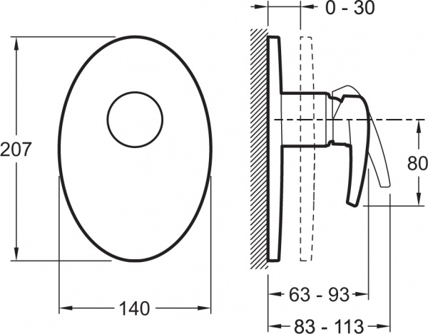  Jacob Delafon Panache E98704-CP  