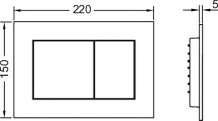 Комплект TECE Now V04 К400407.WC1 кнопка черная матовая Комплект TECE Now V04 К400407.WC1 кнопка черная матовая