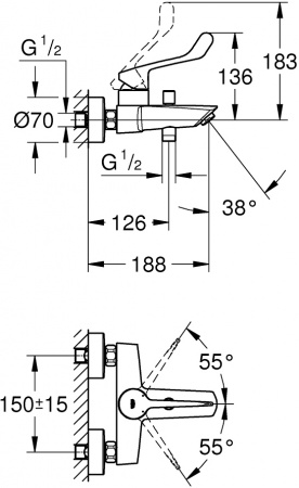  Grohe Eurosmart 25243003    