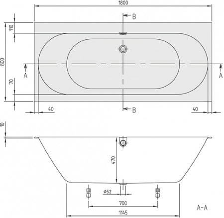   Villeroy & Boch Oberon 2.0 UBQ180OBR2DV-01 180x80 alpin