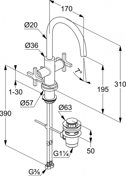  Kludi Nova Fonte Classic 201180520  