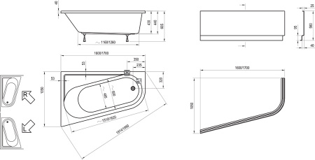   Ravak Chrome CA51000000 160x105 L