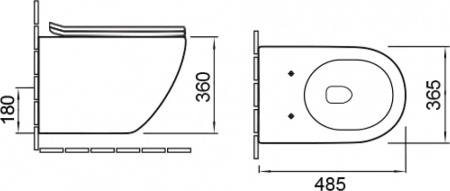 Унитаз подвесной Vincea Globo VT1-14S белый Унитаз подвесной Vincea Globo VT1-14S белый