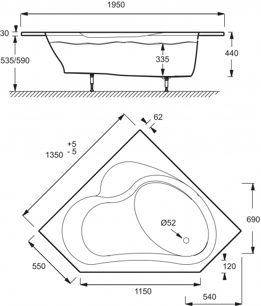   Jacob Delafon Bain-Douche E6219-00 135135 R