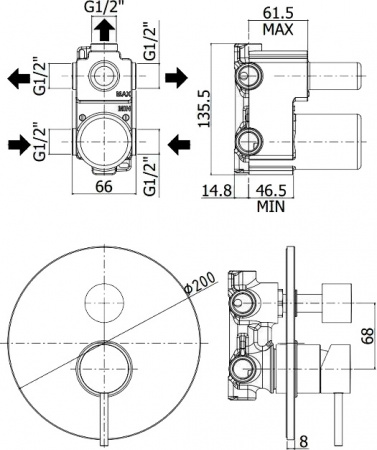  Paffoni Light LIG019NO   ,    