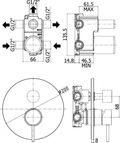  Paffoni Light LIG019NO   ,    