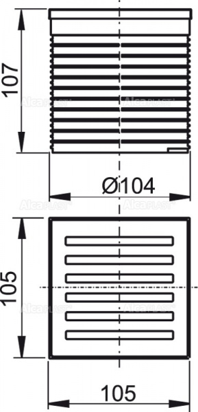    AlcaPlast ,  105 × 105  APV0700