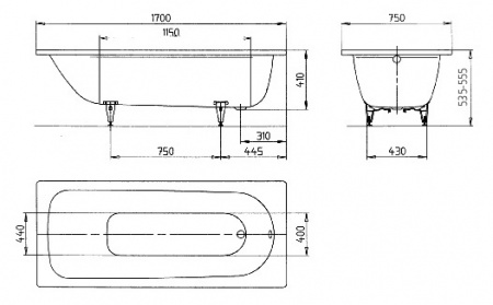   Kaldewei Advantage Saniform Plus Star 336