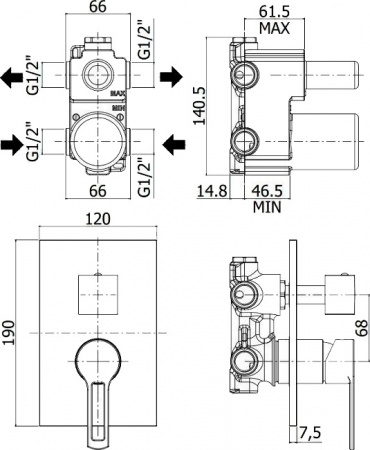  Paffoni Ringo RIN018NO/M   ,    
