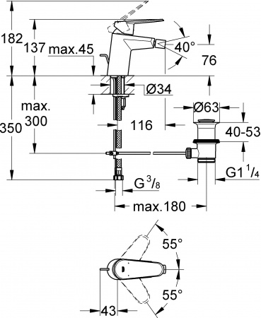  Grohe Eurodisc Cosmopolitan 33244002  