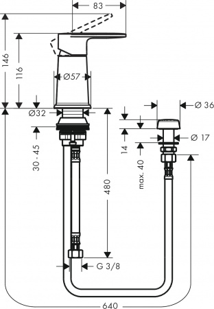  Hansgrohe Vernis Blend 71214000  