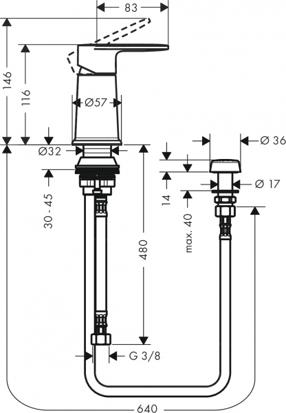  Hansgrohe Vernis Blend 71214000  