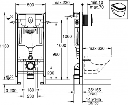 ��������  ������� ����������� ��� �������� Grohe Rapid SL 38721001 3 � 1 � ������� ����� + ������ ��������� AM.PM Tender C45A1739SC