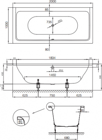   Bette Free 6832-000 200x100