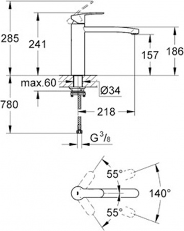  Grohe Eurostyle Cosmopolitan 31159002   