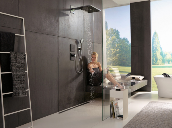 Верхний душ Hansgrohe Rainmaker Select 460 24005600 черный - хром