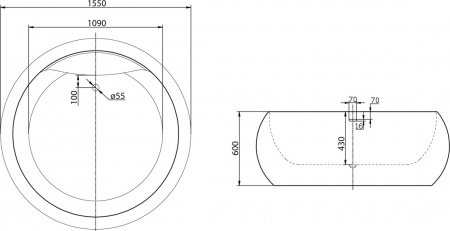   BelBagno BB30-1550 155x155