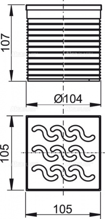    AlcaPlast ,  105 × 105  APV0600