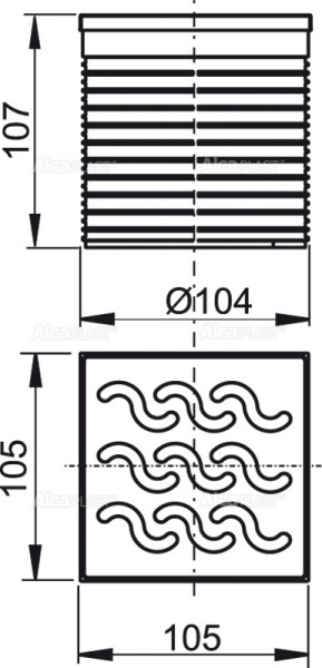    AlcaPlast ,  105 × 105  APV0600