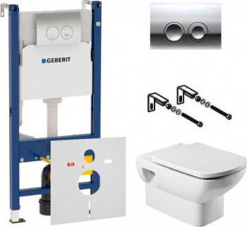 ��������  ������� ����������� ��� �������� Geberit Duofix Delta 458.124.21.1 3 � 1 � ������� ����� + ���� ��� ������� ���������� Roca Dama Senso 34651