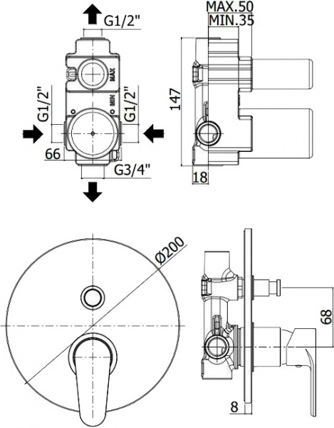  Paffoni Green GR015CR   ,    