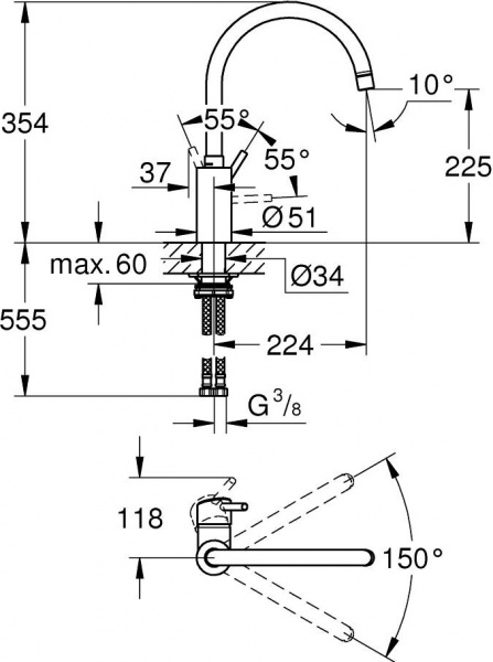 ��������� Grohe Concetto 32661DC3 ��� �������� �����