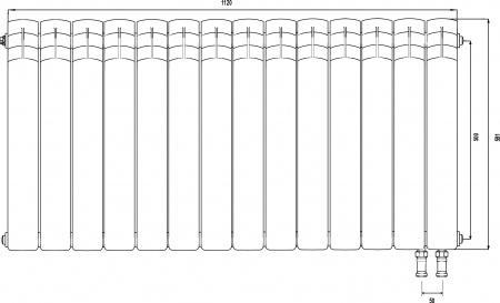   Royal Thermo Piano Forte 500 VDR bianco traffico, 14 , 