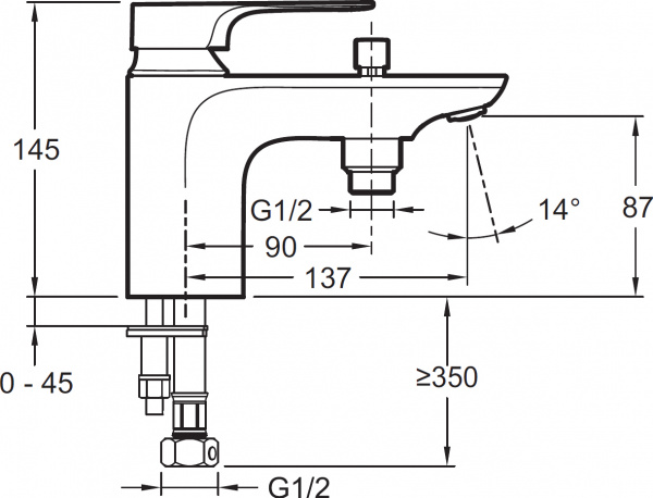  Jacob Delafon Aleo+ E72321-CP   