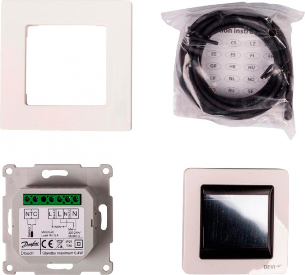 Терморегулятор Devi Touch white Терморегулятор Devi Touch white