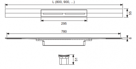   TECE Drainprofile 671210 120  
