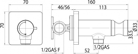 ������������� ��� Bossini Cube Brass E38001B ����, �� ����������, � ���������� ������