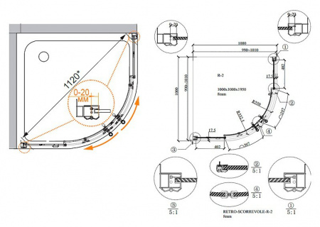   Cezares Retro scorrevole R2 100 CP Cr 100  