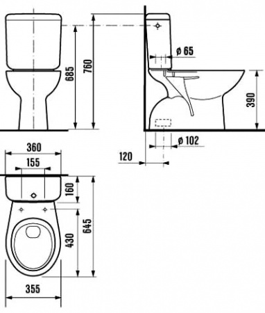 Унитаз-компакт Jika Zeta 2539.6 Унитаз-компакт Jika Zeta 2539.6