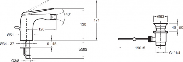 Jacob Delafon Avid E97014-CP  