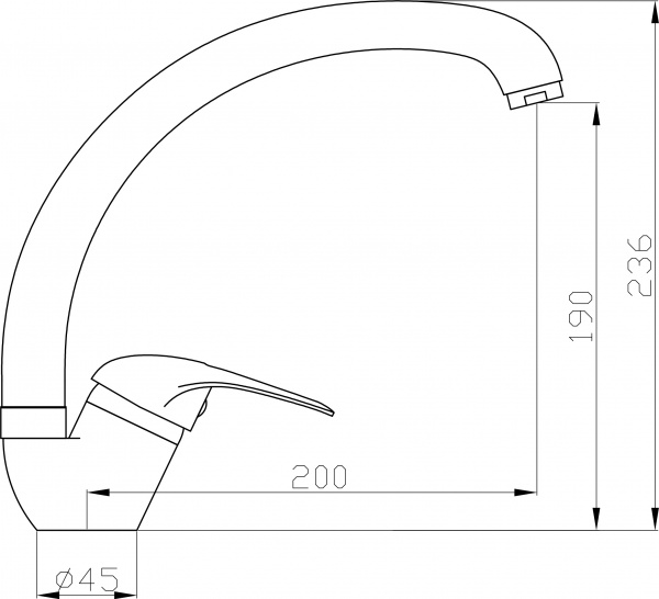 Смеситель Agger Move A0600200 для кухонной мойки
