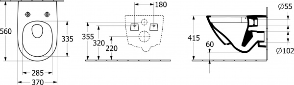     Villeroy & Boch Subway 3.0 4670TS01 alpin,    +     Villeroy & Boch 92242700 + 