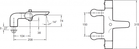 ��������� Jacob Delafon Aleo E72287-CP �� ���� �����