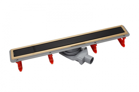 Душевой лоток Pestan Confluo Premium Gold Black Glass Line 650 Душевой лоток Pestan Confluo Premium Gold Black Glass Line 650