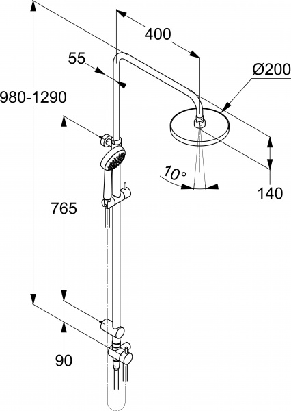 ������� ������ Kludi Logo dual shower system 6809305-00