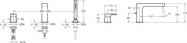 Jacob Delafon Strayt E37337-CP   