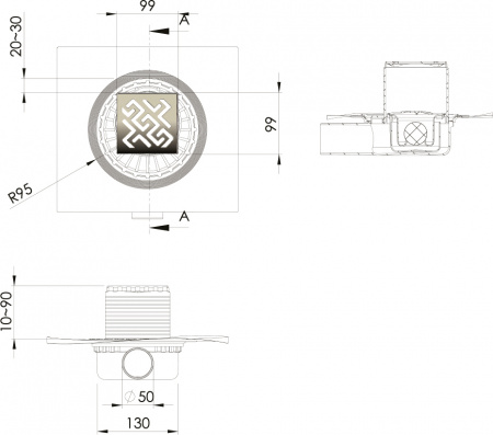 ������� ���� Berges Wasserhaus Zentrum Antik 091364 10 � 10 ��, ����