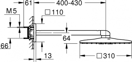   Grohe Rainshower SmartActive 310 Cube 26479DL0  