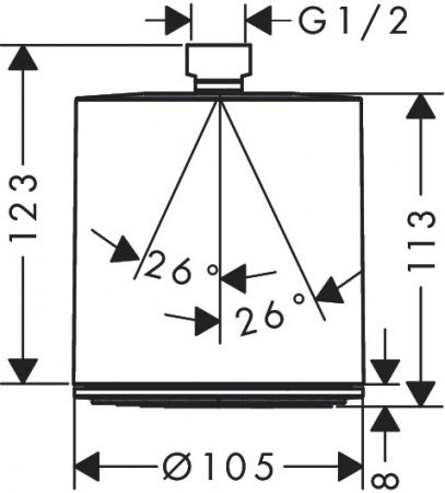   Hansgrohe Pulsify 105 1jet 24130700  