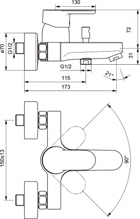  Ideal Standard Ceraplan III B0718AA    