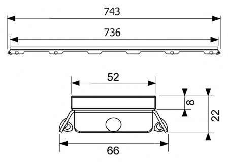 Решетка Tece TECEdrainline 6 008 92 80 см черная Решетка Tece TECEdrainline 6 008 92 80 см черная