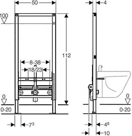     Roca Meridian 357245000 +     Geberit Duofix 111.520.00.1 +    Roca Meridian 8062A2004