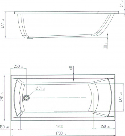   Marka One Modern 170x75