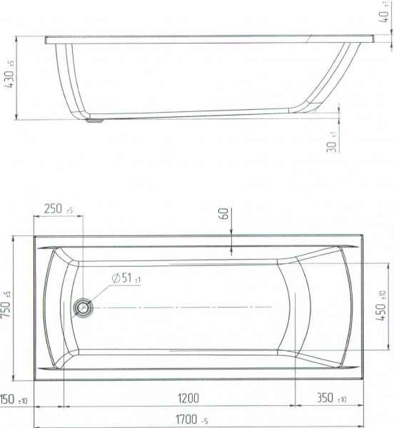   Marka One Modern 170x75